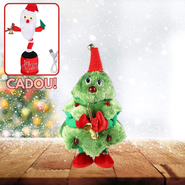 PACHET PROMOTIONAL !!! Jucarie interactiva, Brad de Craciun dansator + Mos Craciun Dansator canta si repeta ce aude - CADOU !!!