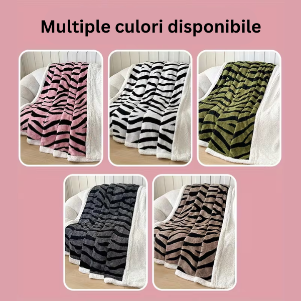 PACHET PROMOTIONAL !!! Patura Cocolino Groasa cu Blanita Sherpa 200x230cm + Aparat masaj picioare tip covoras cu Incarcare USB pentru electrostimulare 19 niveluri intensitate - CADOU !!!