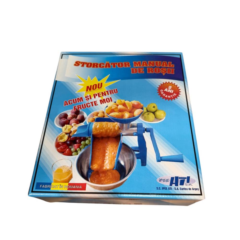 PACHET PROMOTIONAL !!! Storcator Manual de Rosii si Fructe Moi + Desfacator de capace pentru borcane si sticle de marimi diferite - CADOU !!!