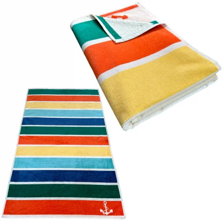 PACHET PROMOTIONAL !!! Prosop de plaja din bumbac 80/150cm + Geantă de Plajă XL „Tropical Bloom” + Esarfa de plaja 100/190cm - CADOU !!!